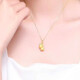 Chow Tai Fook Gold Necklace Women's Hard Gold Fantasy Unicorn Pendant New Zodiac Horse Pendant Pure Gold Necklace National Day Gift