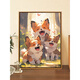 MPPMCK cute dog DIY digital oil painting hand-painted color oil color decompression hand-decorative hanging painting SJ12859 30x40cm stretched thick solid wood inner frame Highlight pigment + professional oil canvas + brush + accessories