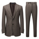
Guillaume de Mons Aojia pure wool suit men business formal suit men three-piece set groom wedding dress formal suit men sand ceramic brown [top + trousers] size 44 (please note for trousers size)