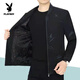 Playboy (PLAYBOY) new middle-aged men's jacket spring and autumn thin jacket high-end trendy casual baseball collar dad wear official flagship thread style pure blue spring and autumn thin + zipper pocket M 170/88A 80-105Jin Jin equals 0.5 kg