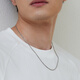 Lukfook Jewelry Platinum 950 simple platinum necklace men's plain chain price 50cm - about 17.43 grams