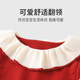 
Youqi girls red sweater dress autumn clothes fashionable children's princess dress little girl one year old baby weekly dress red 90
