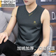 Modal cotton thermal men's vest men's velvet thickened V-neck sleeveless inner sports T-shirt slim bottoming vest vest velvet thickened dark gray L 120-135Jin Jin equals 0.5 kg