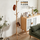 Millennium Washington clothes hanger floor-standing vertical solid wood coat rack bedroom simple clothes hanger office clothes hanger thickened triangular log color
