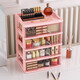 Drawer-type desktop storage box cosmetics dressing table with large capacity to store skin care products, divided rack, 3 layers, 3 drawers, white, 22*16.5*21.5cm