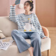 
Lan Miao Spring and Autumn Pajamas Autumn Women's Pure Cotton Long Sleeve Set 2025 New Spring Summer Girls Home Clothing LX-15125 M 80-100Jin [Jin equals 0.5 kg]