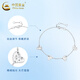 China Gold (CHINA GOLD) PT950 Platinum Heart to Heart Bracelet Female Beehive Love Valentine's Day Birthday Gift for Girlfriend and Wife Platinum Heart to Heart Bracelet About 3.4g Heart-beating Gift Box