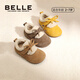 Belle Children's Shoes Plus Velvet Birkenstock Shoes 2025 Winter New Girls' Warm Wool Cotton Shoes Little Girls Casual Shoes Camel 26