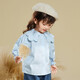 JELLYBABY Sweet and Versatile Autumn Girls' Shirts Solid Color Lapel Good Matching Tops Children's Babydoll Shirts Long Sleeve Shirts