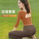 Shuangxiu high-end yoga clothes for women 2025 new tops, high-end and beautiful, autumn and winter long-sleeved slim-fitting Pilates fitness suits, gingerbread tops L 115-125
