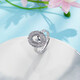 Laofu Gold Platinum Hollow Live Wire Wound Fish Scale Dove Egg Ring for Girlfriend as a Birthday Gift, About 6.43g