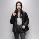 Snow Flying Light Thin Goose Down Down Jacket Women's Short Slim Simple Warm 2025 Winter New Stand Collar Jacket Black M