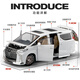 1 24 Toyota Alpha car model simulation alloy toy car boy commercial vehicle children's van ornaments 1 24 Toyota Alpha black remote control sound and light MPV commercial vehicle
