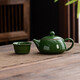 Kung Fu tea set, a complete set of creative and convenient tea making equipment, household ceramic teapot, teapot, one cup, rough ceramic Xishi teapot (landscape), 1 pot, 1 flat cup