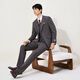 
Seven Brand [Retro Stripe Three-Piece Suit] Men's Suit Color Spinning Garment Business Gentleman Set Chocolate 44 (B44)