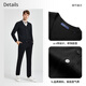 EMZ Ordos [pure wool] Autumn antibacterial warm v-neck business casual men's knitted cardigan jacket Black L 175/92A