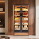 Vinocave cigar cabinet constant temperature and humidity humidifier household smart frequency conversion precise temperature control and humidity Spanish cedar wood shelf liner cigar display cabinet luxury exclusive V9 double door cellar aesthetics 488L