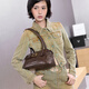 CHARLES&KEITH25秋新品腰带式设计长柄腋下包斜挎包七夕礼物CK2-20271613 Distressed Coffee咖啡色 M