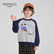 Mami Maka (MOMOCO) children's clothing boys' sweatshirts 2025 autumn and winter style fashionable sweatshirts for middle and large children Huahui 110