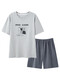 
Pajamas men's summer cotton 2025 new short-sleeved shorts summer men's high-end outdoor wear home clothing suit HDE9934 L