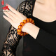 Fall in love with the old Phoenix, Russian material, old yellow beeswax amber barrel bead bracelet, old bead wax amber string, original stone drum bead beeswax bracelet, small shiny model 13*19 old honey barrel bead red separator, bagged