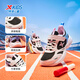 XTEP (XTEP) children's shoes for children and girls, suitable for growth, wide last and Velcro, versatile running shoes, black/XTEP white 36