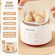 AUX egg cooker, egg steamer, electric steamer, steamed breakfast artifact, multi-functional fully automatic mini breakfast machine for 2-3 people, single and double layer egg custard all-in-one machine for one person, single layer, basic model