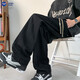 NASA Base American Jeans Men's Summer New Brand Trendy Straight Loose Pantalon de grande taille pantalon décontracté JYF-2575 Black 5xl