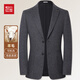 Red bean wool-containing suit men's spring and autumn casual business young and middle-aged single suit jacket top dad work clothes