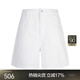 Jiangnan Buyi (Jnby) Spring and Summer Women's Denim Shorts larges Jammes Pure Coton simple Loose Loose Lignes Boupéter 5O4E12140 986 / DENIM WHITE XS