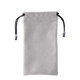 Simulated silk drawstring cosmetic bag storage bag drawstring color tool bag hardware tool storage bag velvet storage bag - gray 13*18cm