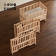 Baby stick crib, foldable baby bed, multifunctional children's bed, solid wood crib, splicing bed, unpainted, removable, bare crib, free mosquito net