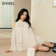 SNIDEL2025秋冬新品甜美挂脖露肩荷叶边衬衫短裙裤套装SWFO254174 粉米色 M (1)