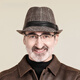 QIPEIER old man hat men's autumn and winter grandpa windproof warm hat middle-aged and elderly father British gentleman style jazz hat coffee color one size 56-60CM