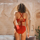 
atlanticbeach2025 new hot seaside vacation swimsuit female sense hollow summer one-piece swimsuit simple high-end swimsuit