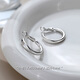 Xiangnan 999 silver needle hoop earrings, high-end women's hoops, 2025 new popular ins niche light luxury earrings, earrings, earrings, 999 silver needle hoop earrings, small size (pair)