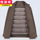 Hengyuanxiang autumn and winter wool jacket for middle-aged men and dads, short goose down double-sided woolen jacket for middle-aged and elderly people, camel M 170 100-120 Jin Jin equals 0.5 kg