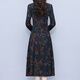 LISM [same style in the mall] high-end dress 2025 new improved cheongsam skirt for women, fashionable, middle-aged and old autumn, color, pocket M (95-104Jin [Jin equals 0.5 kg])