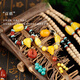 Yingshu Vajra Star and Moon Bodhi Accessories Package Beeswax Agate Bracelet Buddha Beads Three-way Buddha Head Bucket Beads Loose Beads Spacer Accessories Beeswax Set 3 Suitable for 10-12mm Star and Moon Bodhi