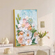 Yihuanyu Cream Style Living Room Decorative Painting Flower Entrance Hall Corridor Hanging Painting Sofa Back Background Wall Nordic Texture Mural