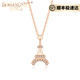 BOBANGSHI necklace for women Eiffel Tower 18k color gold diamond pendant jewelry clavicle chain high-end jewelry gift for women Eiffel Tower necklace eternal flower gift box