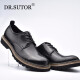 Diberg DR.SUTOR work shoes men's lace-up first-layer cowhide large-toe shoes genuine leather trendy leather shoes black 41