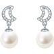 Saturday Fortune S925 Silver Pearl Stud Earrings Female Moon Birthday Gift X0911990 Pair