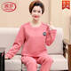 Langsha Pyjamas (Langsha) Herbst und Winter von Frauen, die reine Baumwoll-Baumwollpullover-Kleidung mittleren Alters und ältere Mütter mit einem Mezzanin-Anzug 12127 m tragen [empfohlen 80-100 Jin [Jin gleich 0,5 kg]]]