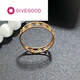 Givegood Rose Gold Flower Ring Hollow Ring atmosphérique Fashion Women's Ring Brand White Gold 18K Rose Gold: 14087G