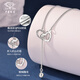 Chinese jewelry pt950 love platinum necklace plain chain versatile clavicle chain birthday gift for girlfriend broken ice love chain weight about 4.7g