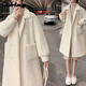 Gu Bing Mink Fur Coat Women's Autumn and Winter New Style Mid-Length Gold Mink Fur Coat White M Recommended 100-115