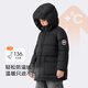 Flying in the Snow Children's Down Jacket for Boys and Girls Thickened New Simple Winter Bread Down Jacket Black 170