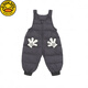 G.DUCKKIDS baby down cotton overalls 90 white duck down children's outer bodysuits for boys and girls thickened warm down cotton pants black penguin zipper on the front 80 cm down filling 32g