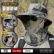 Men's and women's outdoor sun hats, fisherman hats, sun protection hats, fishing hats, summer large-brimmed colorful scarves to cover the face, large-brimmed hats. Men's and women's outdoor face-covering fisherman hats, beige.